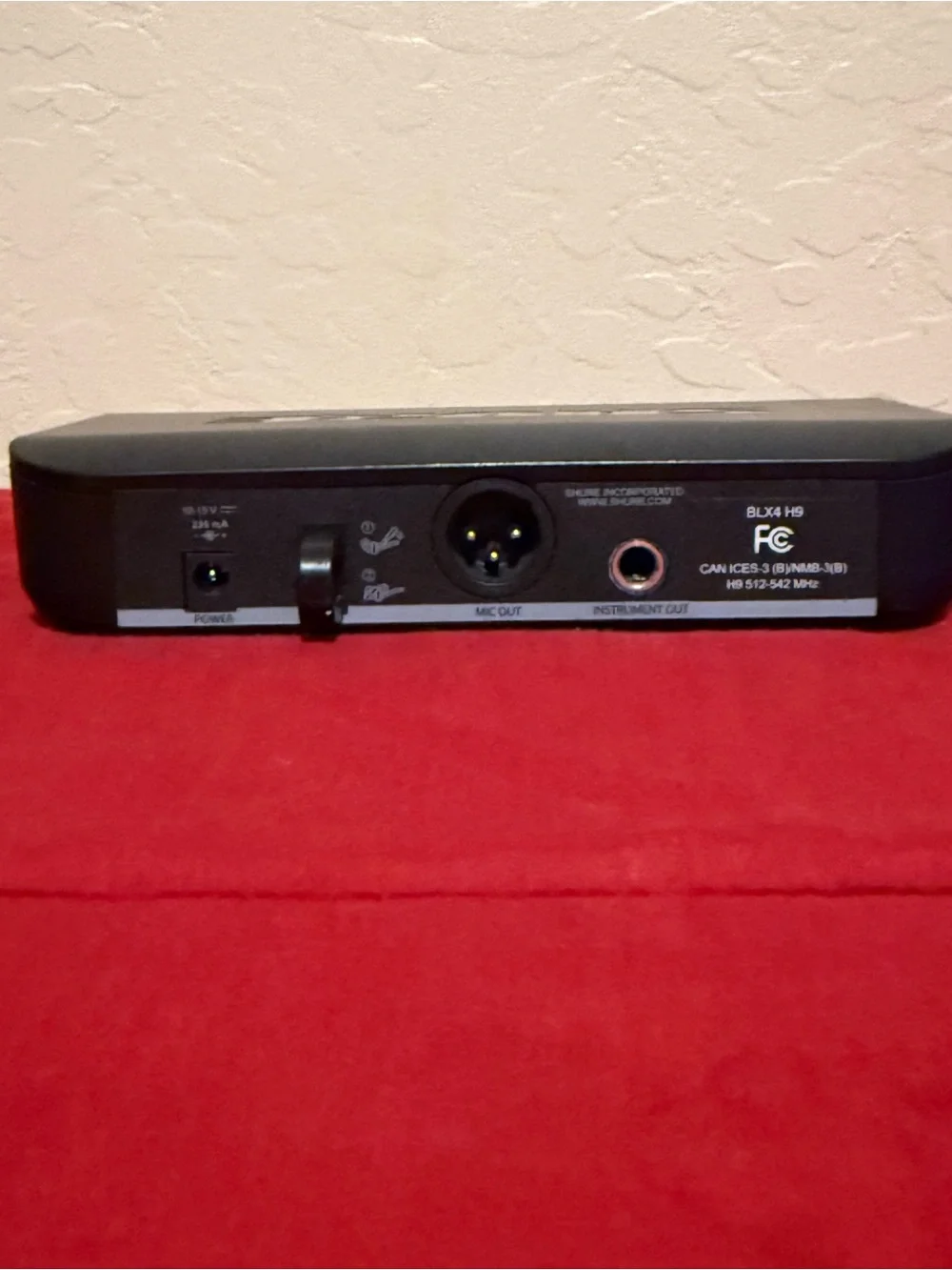 Shure Handheld Wireless Microphone and Receiver - Black and Silver